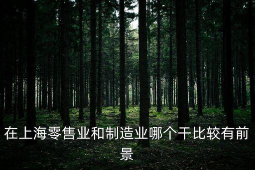 在上海零售業和制造業哪個干比較有前景