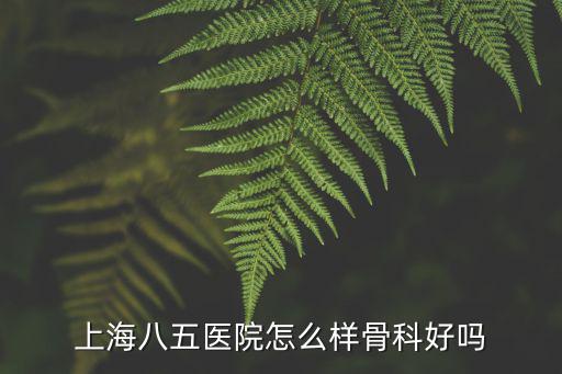 上海八五醫院怎么樣骨科好嗎