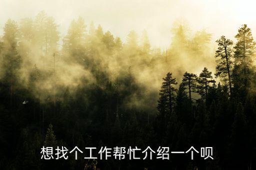 想找個(gè)工作幫忙介紹一個(gè)唄