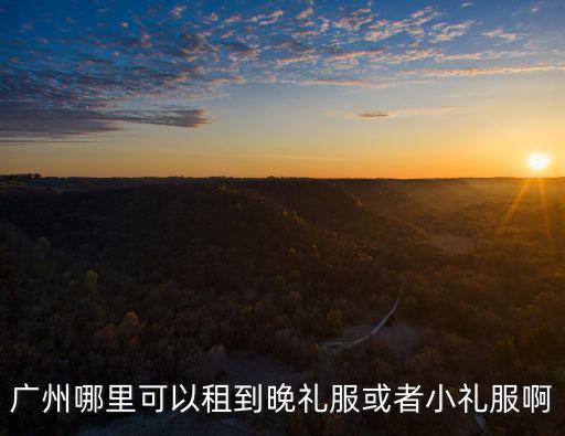 廣州哪里可以租到晚禮服或者小禮服啊