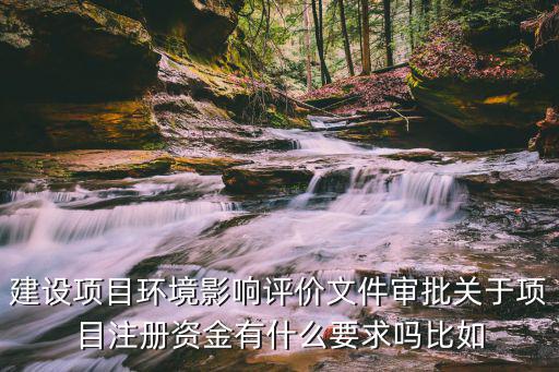 建設項目環境影響評價文件審批關于項目注冊資金有什么要求嗎比如