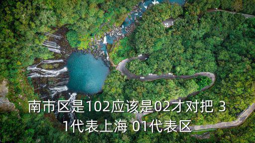 南市區是102應該是02才對把 31代表上海 01代表區