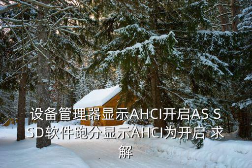 設(shè)備管理器顯示AHCI開啟AS SSD軟件跑分顯示AHCI為開啟 求解