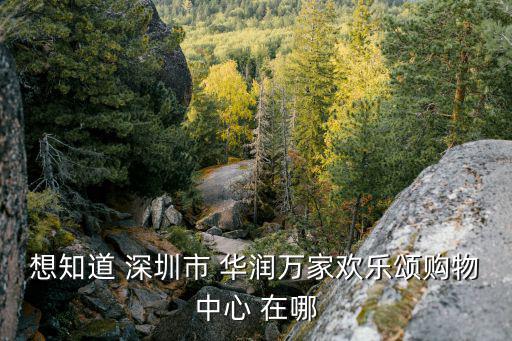 想知道 深圳市 華潤(rùn)萬(wàn)家歡樂(lè)頌購(gòu)物中心 在哪