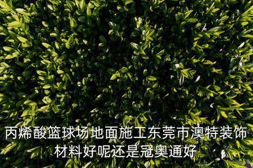 丙烯酸籃球場地面施工東莞市澳特裝飾材料好呢還是冠奧通好