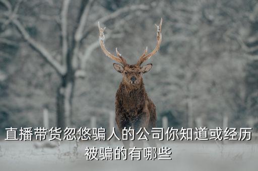 直播帶貨忽悠騙人的公司你知道或經(jīng)歷被騙的有哪些