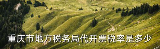 重慶市地方稅務局代開票稅率是多少