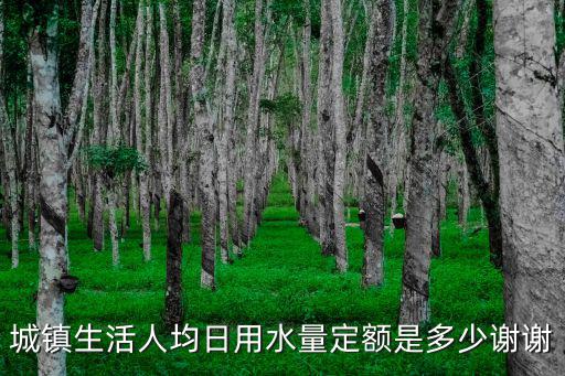 城鎮(zhèn)生活人均日用水量定額是多少謝謝