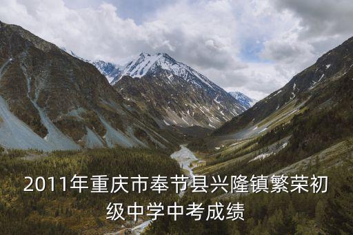 2011年重慶市奉節(jié)縣興隆鎮(zhèn)繁榮初級(jí)中學(xué)中考成績
