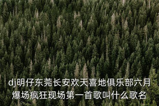 dj明仔東莞長安歡天喜地俱樂部六月爆場瘋狂現場第一首歌叫什么歌名