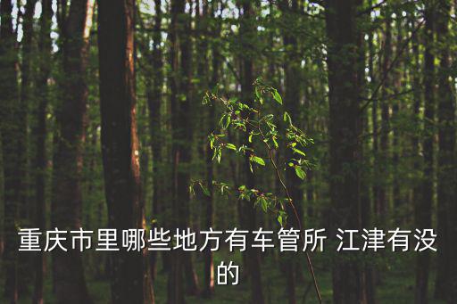 重慶市內(nèi)車管所在哪里，重慶市車輛管理所在哪點(diǎn)