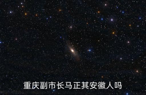 重慶副市長馬正其安徽人嗎