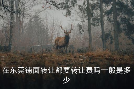 在東莞鋪面轉讓都要轉讓費嗎一般是多少