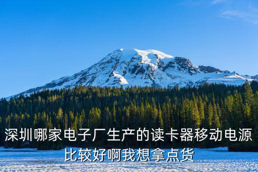深圳哪家電子廠生產的讀卡器移動電源比較好啊我想拿點貨
