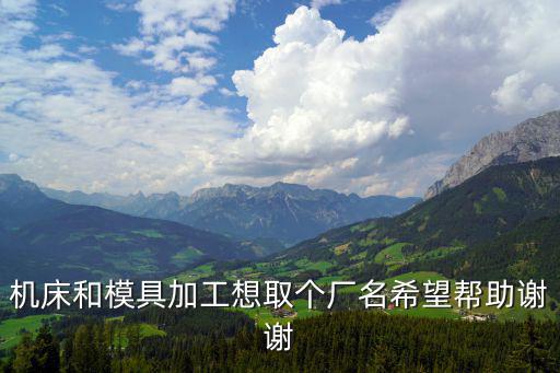機(jī)床和模具加工想取個(gè)廠名希望幫助謝謝