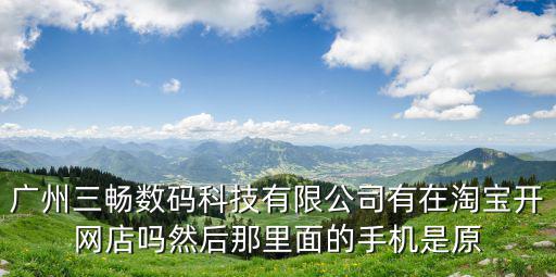 廣州三暢數碼科技有限公司有在淘寶開網店嗎然后那里面的手機是原