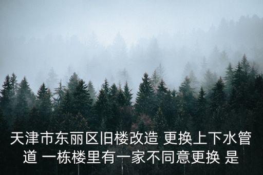 天津市東麗區(qū)舊樓改造 更換上下水管道 一棟樓里有一家不同意更換 是