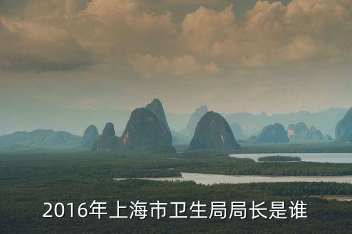 上海市衛生計生委領導分工，上海衛生局局長是哪個