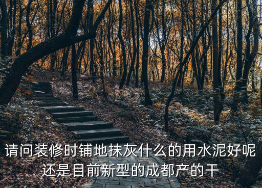 請問裝修時鋪地抹灰什么的用水泥好呢還是目前新型的成都產的干
