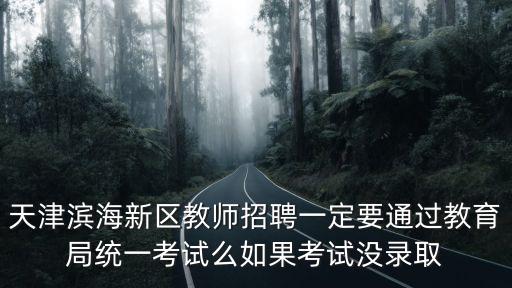 天津?yàn)I海新區(qū)教師招聘一定要通過(guò)教育局統(tǒng)一考試么如果考試沒(méi)錄取