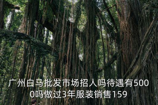 廣州白馬批發(fā)市場(chǎng)招人嗎待遇有5000嗎做過(guò)3年服裝銷售159