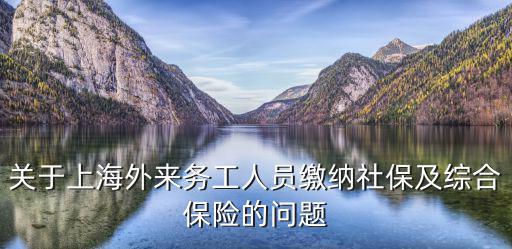 上海市外來從業社會保險，上海市外來從業人員綜合保險
