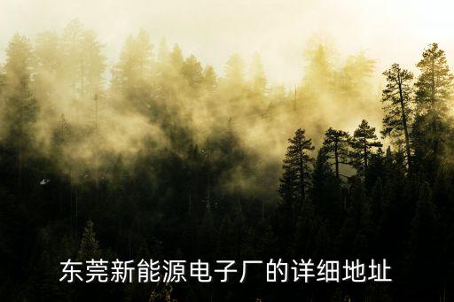 東莞鋰威電子廠地址，東莞鋰威能源科技有限公司待遇怎么樣