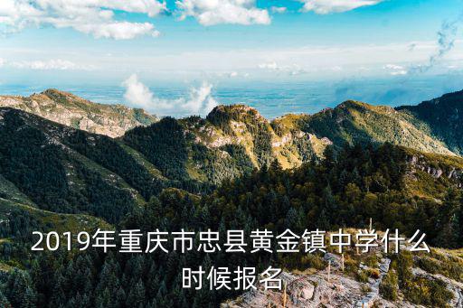 2019年重慶市忠縣黃金鎮中學什么時候報名