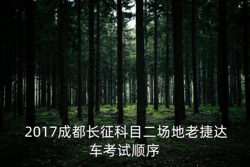  2017成都長征科目二場地老捷達車考試順序