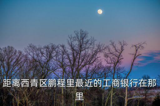 距離西青區鵬程里最近的工商銀行在那里