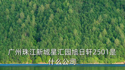 廣州珠江新城星匯園旭日軒2501是什么公司