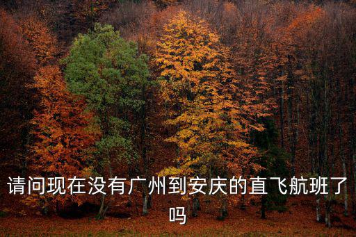 請問現(xiàn)在沒有廣州到安慶的直飛航班了嗎