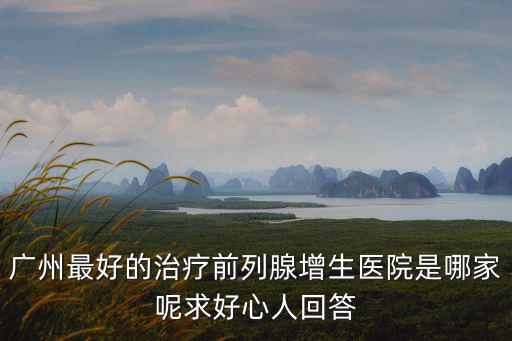 廣州最好的治療前列腺增生醫(yī)院是哪家呢求好心人回答