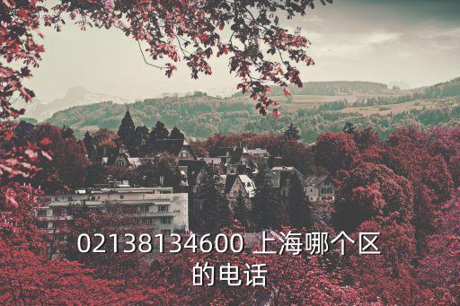 02138134600 上海哪個區的電話