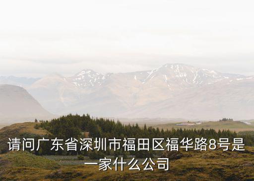 請(qǐng)問廣東省深圳市福田區(qū)福華路8號(hào)是一家什么公司