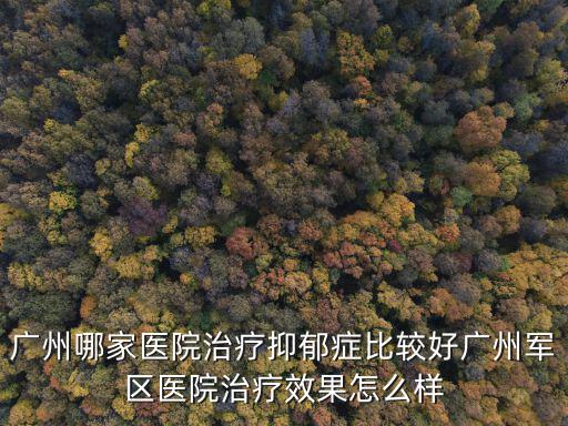 廣州哪家醫(yī)院治療抑郁癥比較好廣州軍區(qū)醫(yī)院治療效果怎么樣