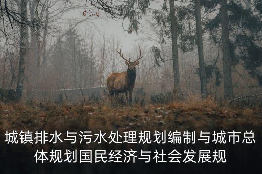 城鎮排水與污水處理規劃編制與城市總體規劃國民經濟與社會發展規