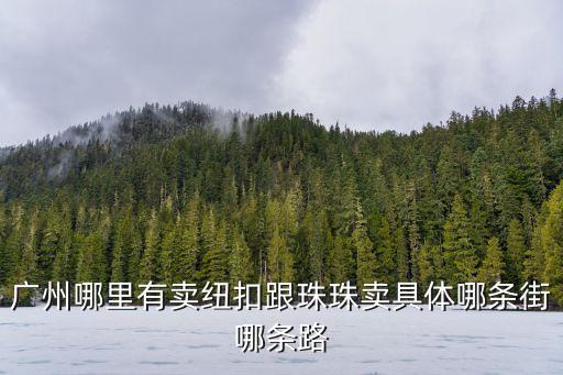 廣州哪里有賣紐扣跟珠珠賣具體哪條街哪條路