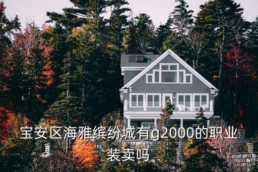 寶安區海雅繽紛城有g2000的職業裝賣嗎