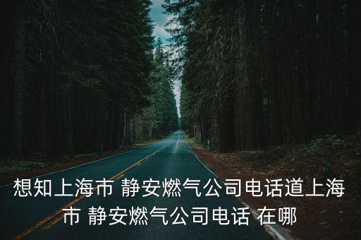 想知上海市 靜安燃氣公司電話道上海市 靜安燃氣公司電話 在哪
