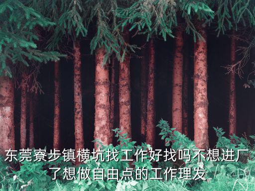 東莞寮步鎮(zhèn)橫坑找工作好找嗎不想進(jìn)廠(chǎng)了想做自由點(diǎn)的工作理發(fā)