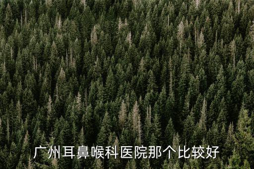 廣州耳鼻喉科醫(yī)院那個比較好