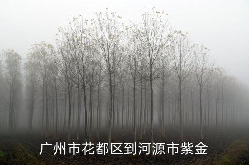 廣州市花都區到河源市紫金