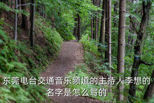東莞電臺交通音樂頻道的主持人李想的名字是怎么寫的