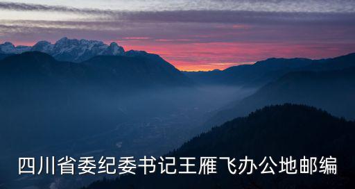 四川省委紀委書記王雁飛辦公地郵編