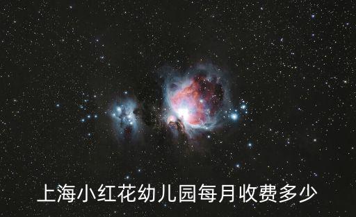 上海小紅花幼兒園每月收費多少