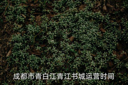 成都市青白江青江書城運營時間
