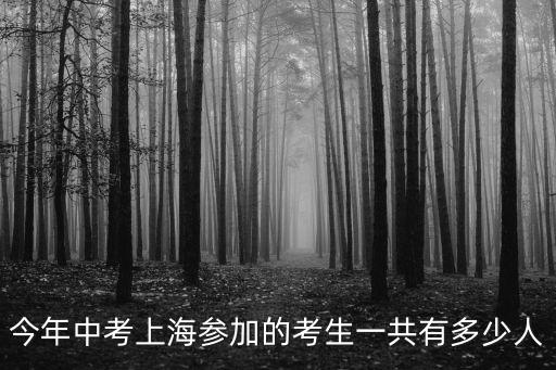 上海市中專招生人數，今年中考上海參加的考生一共有多少人
