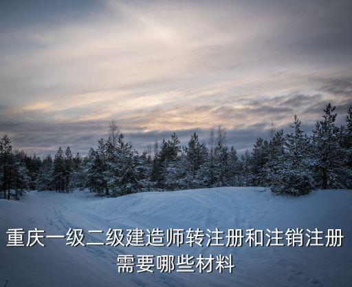 重慶一級二級建造師轉注冊和注銷注冊需要哪些材料