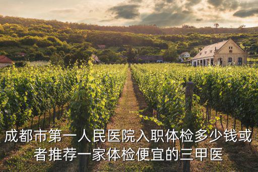 成都市一醫院體檢價格是多少費用多少，成都一醫院可以入職體檢嗎需要多少錢